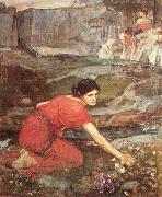 John William Waterhouse Maidens picking Flowers by a Stream china oil painting artist